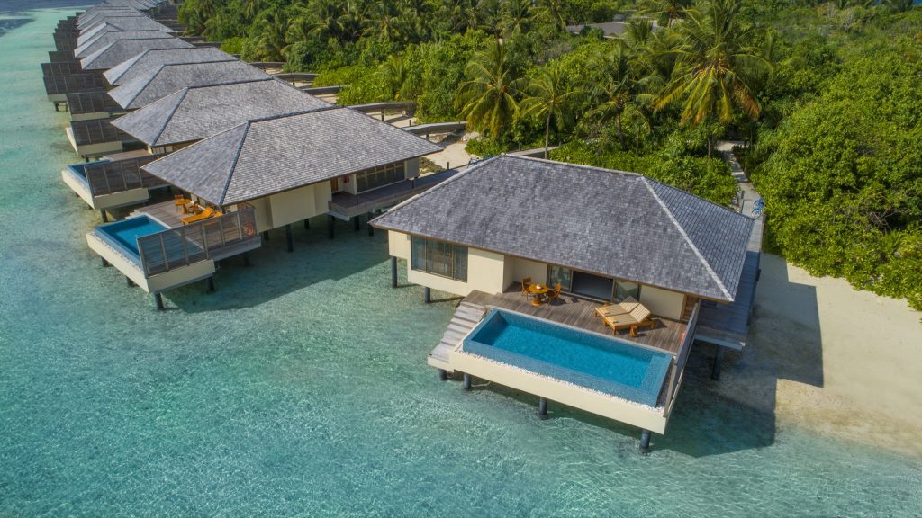 Über dem Wasser gebaute Deluxe Lagoon Pool Villas mit privaten Pools